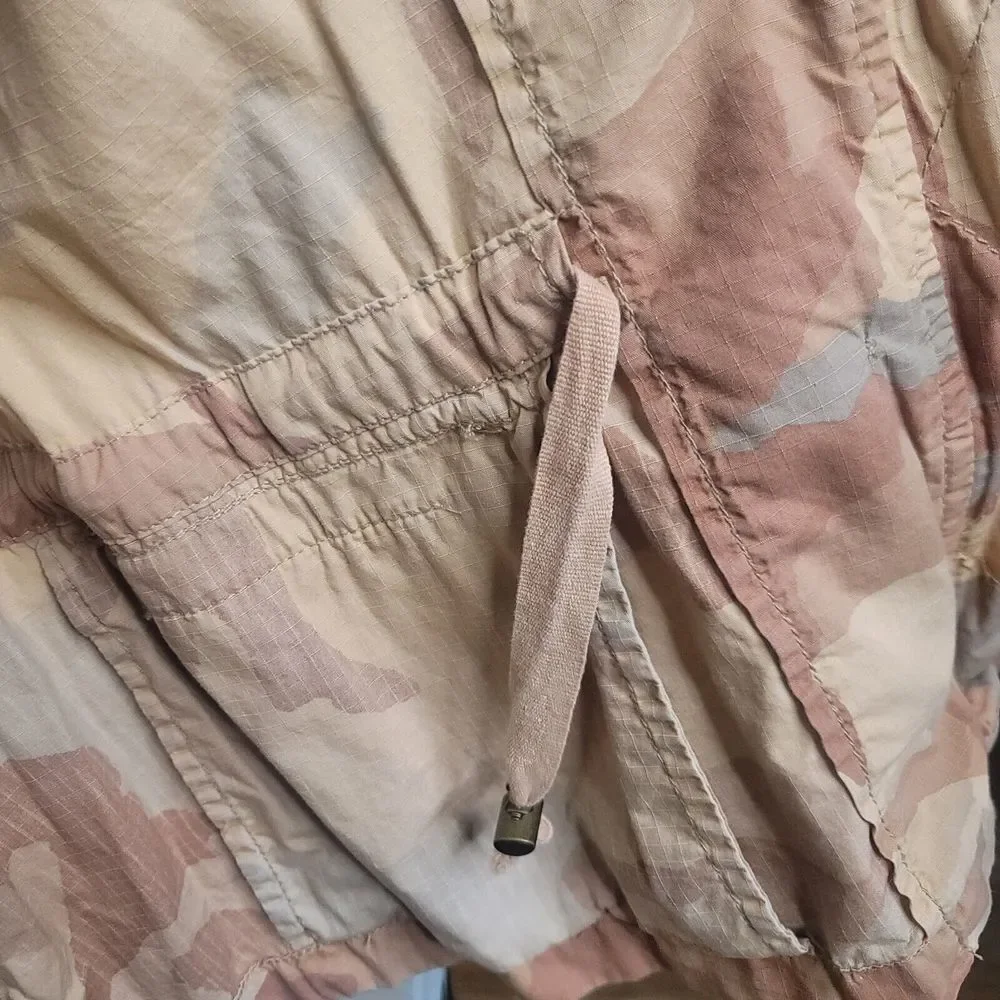 Free People Lead The Way Oversized Camo Jacket Size Medium M Neutral Multicolor - Picture 15 of 16